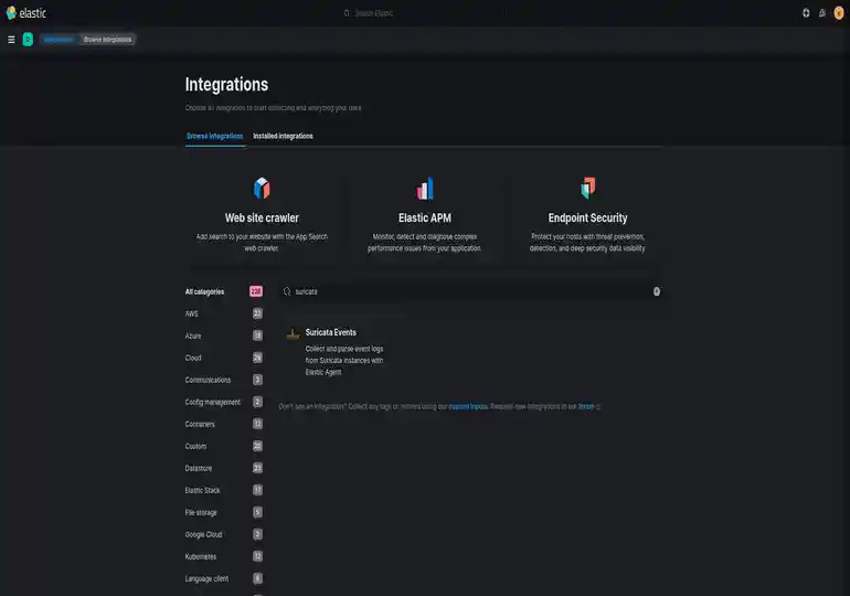 Elastic Browse Integrations